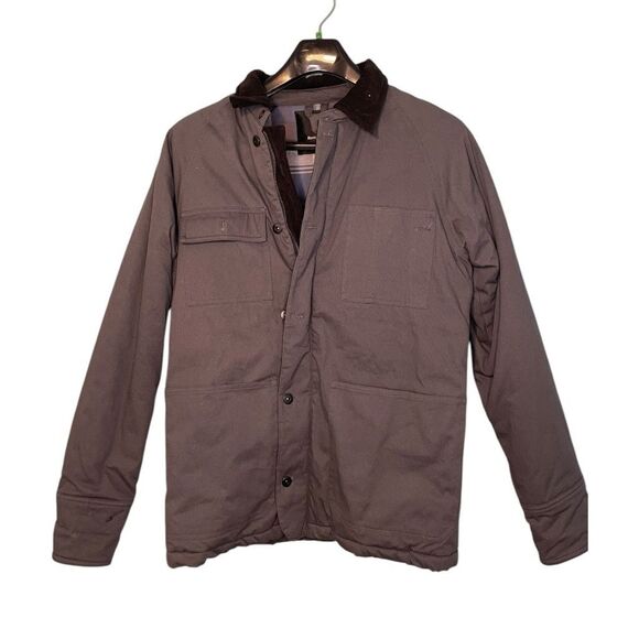 Mountain and Isles Fine Corduroy Quilted Lined Barn Coat Gray Black M - Picture 1 of 5